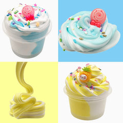 KMBTQRE Butter Slime Kit kids playing for creative, sensory fun.
