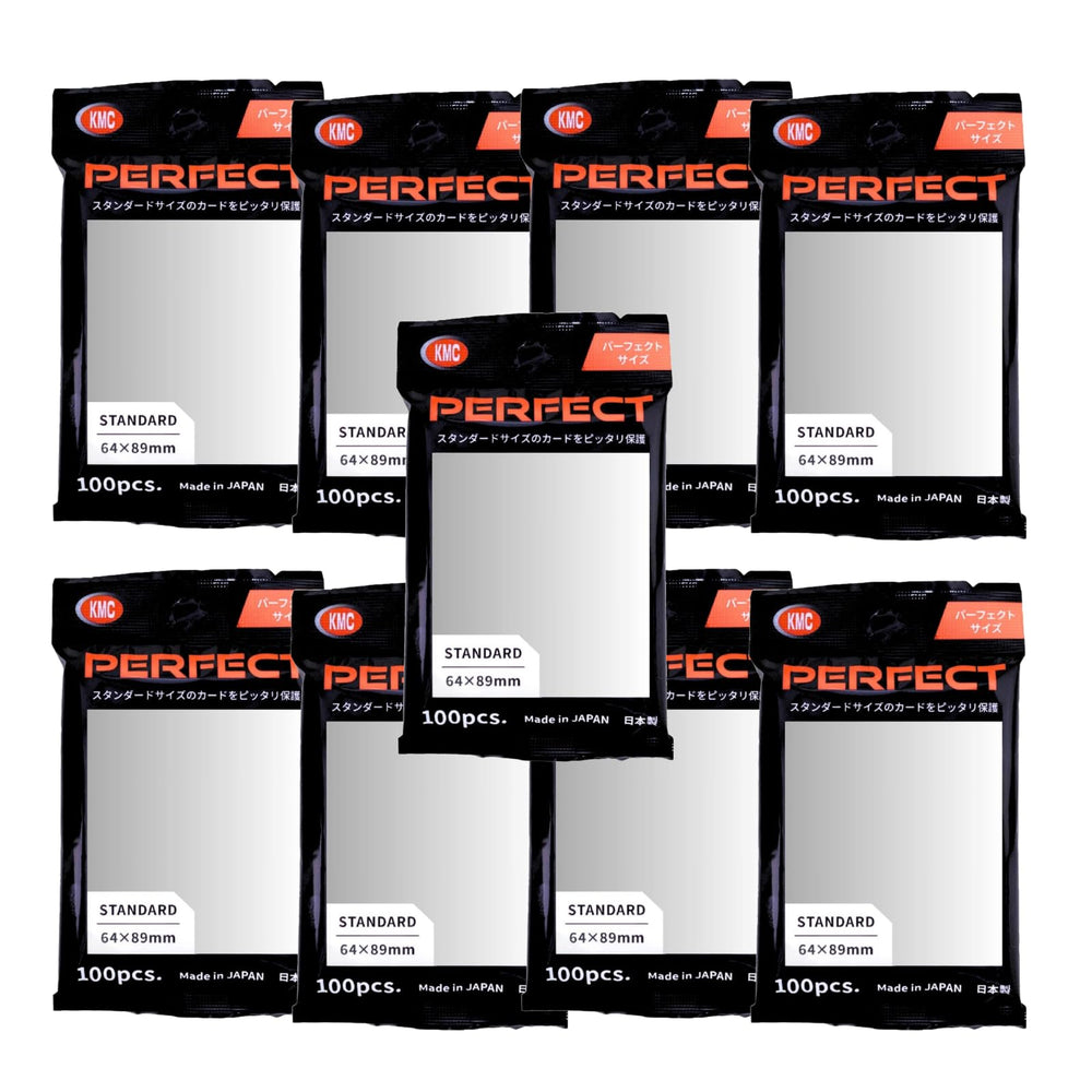 KMC 100 Card Barrier soft sleeves, front view, clear protection for standard cards