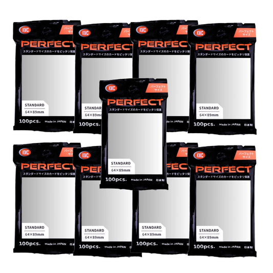 KMC 100 Card Barrier soft sleeves, front view, clear protection for standard cards