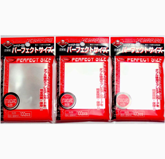 KMC 100 Card Barrier soft sleeves front view protects valuable trading cards
