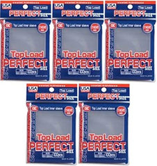 KMC Sleeves USA 64x89mm pack of 5x100 protects cards during storage and play.