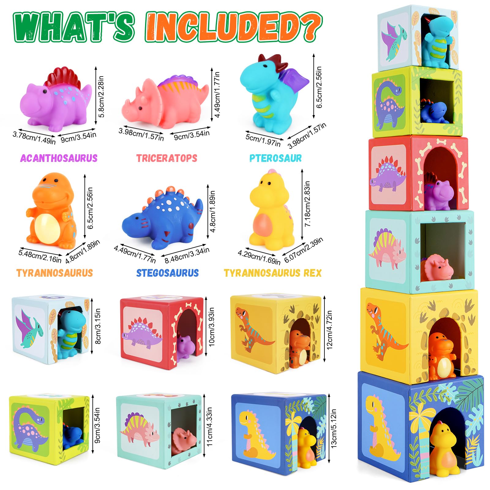 KMTJT Numbered dinosaur blocks support early counting practice