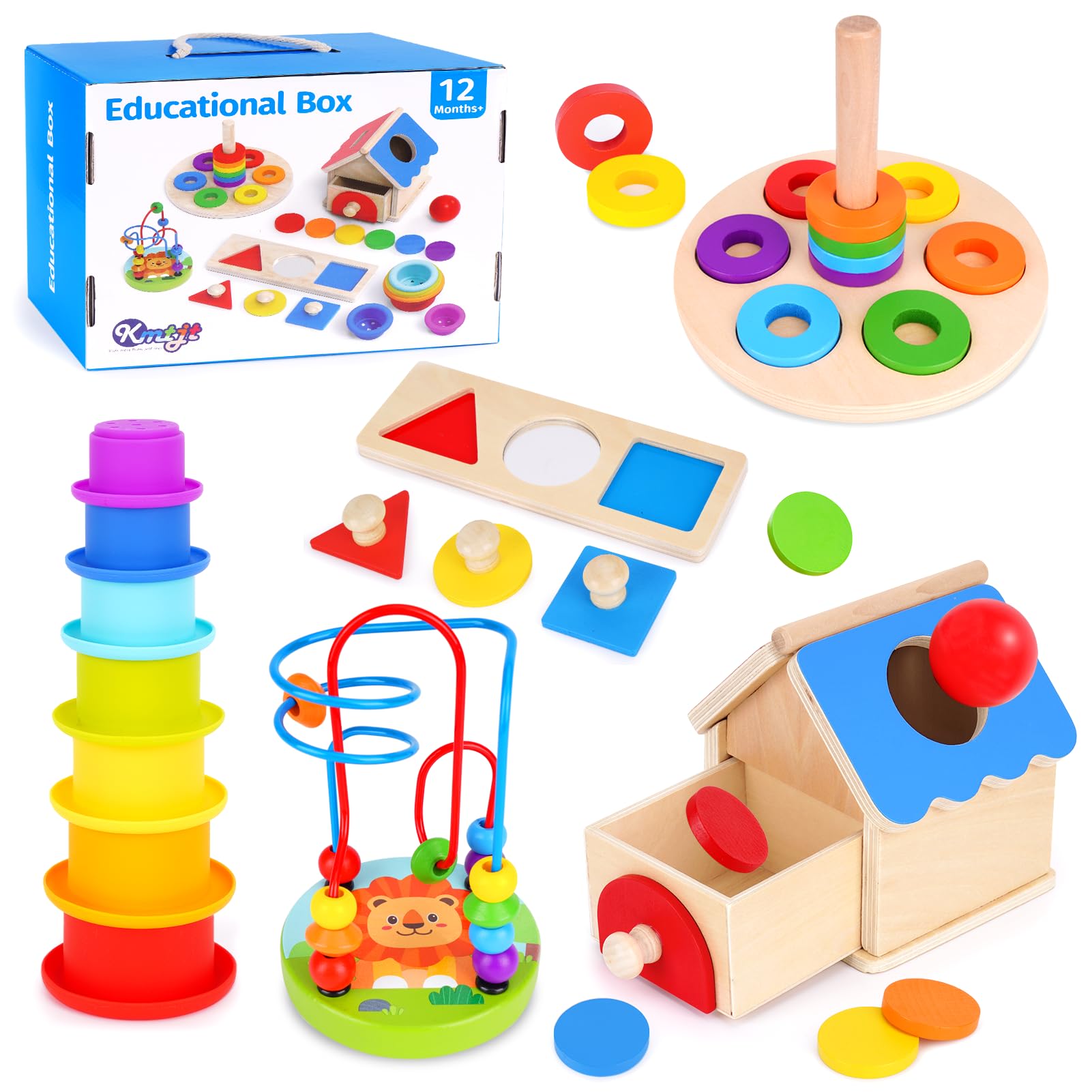 KMTJT Montessori stacking cups help toddlers develop dexterity and bath play.