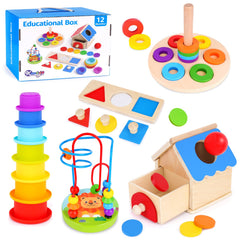 KMTJT Montessori stacking cups help toddlers develop dexterity and bath play.