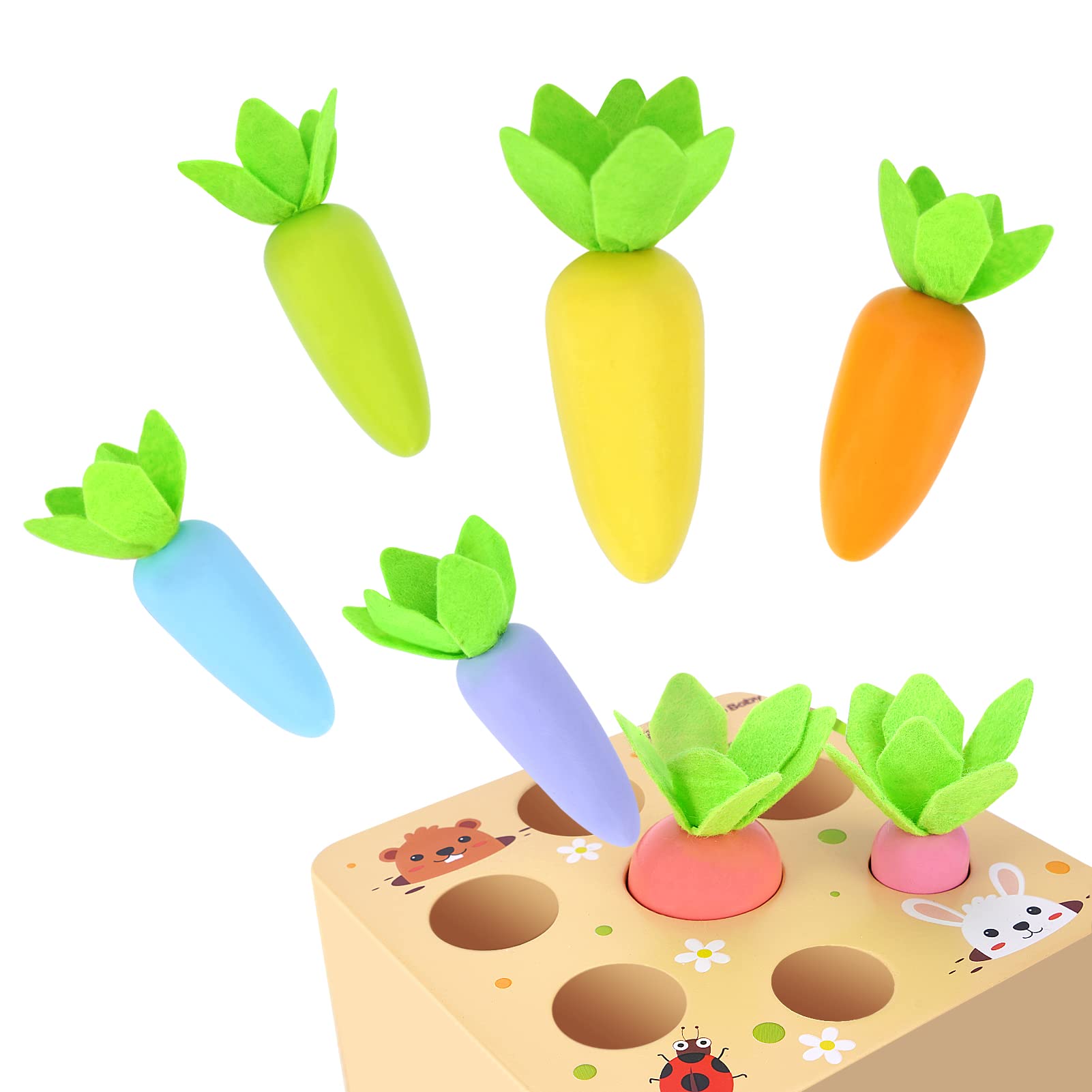KMTJT rainbow carrot harvest, a bright, gift-ready learning toy for kids and parents.