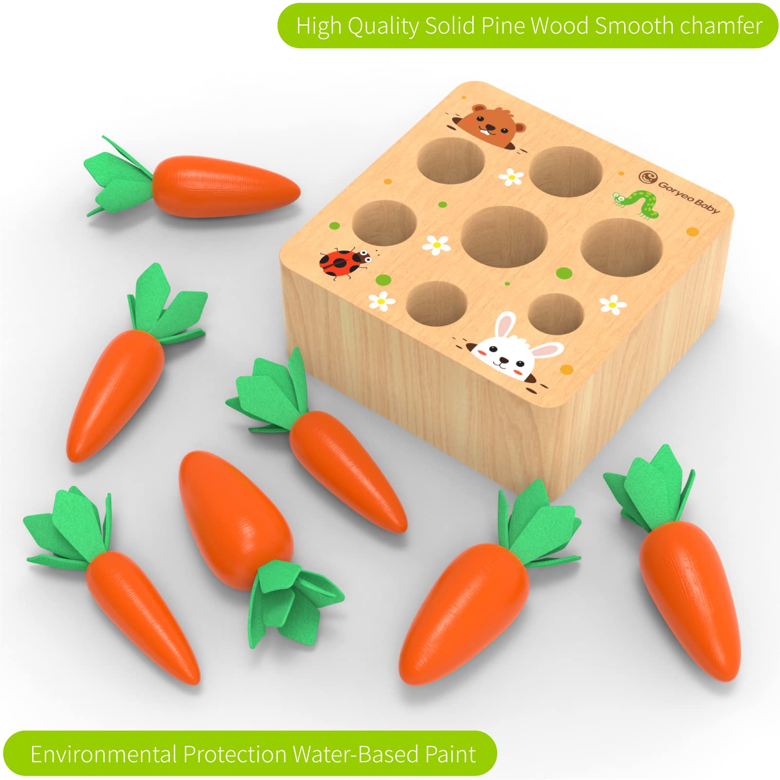 KMTJT rainbow carrot colors aid color recognition during harvest-themed play
