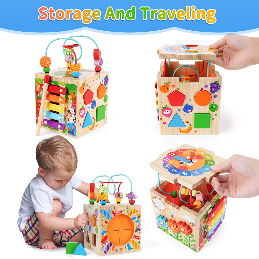 KMTJT wooden activity cube blind box sparks curiosity during playtime.
