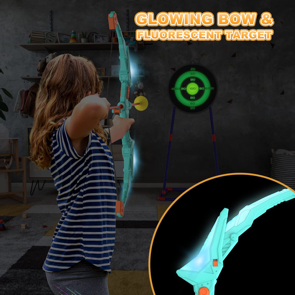 Kmuxilal indoor-outdoor archery game suitable for backyard or living room.