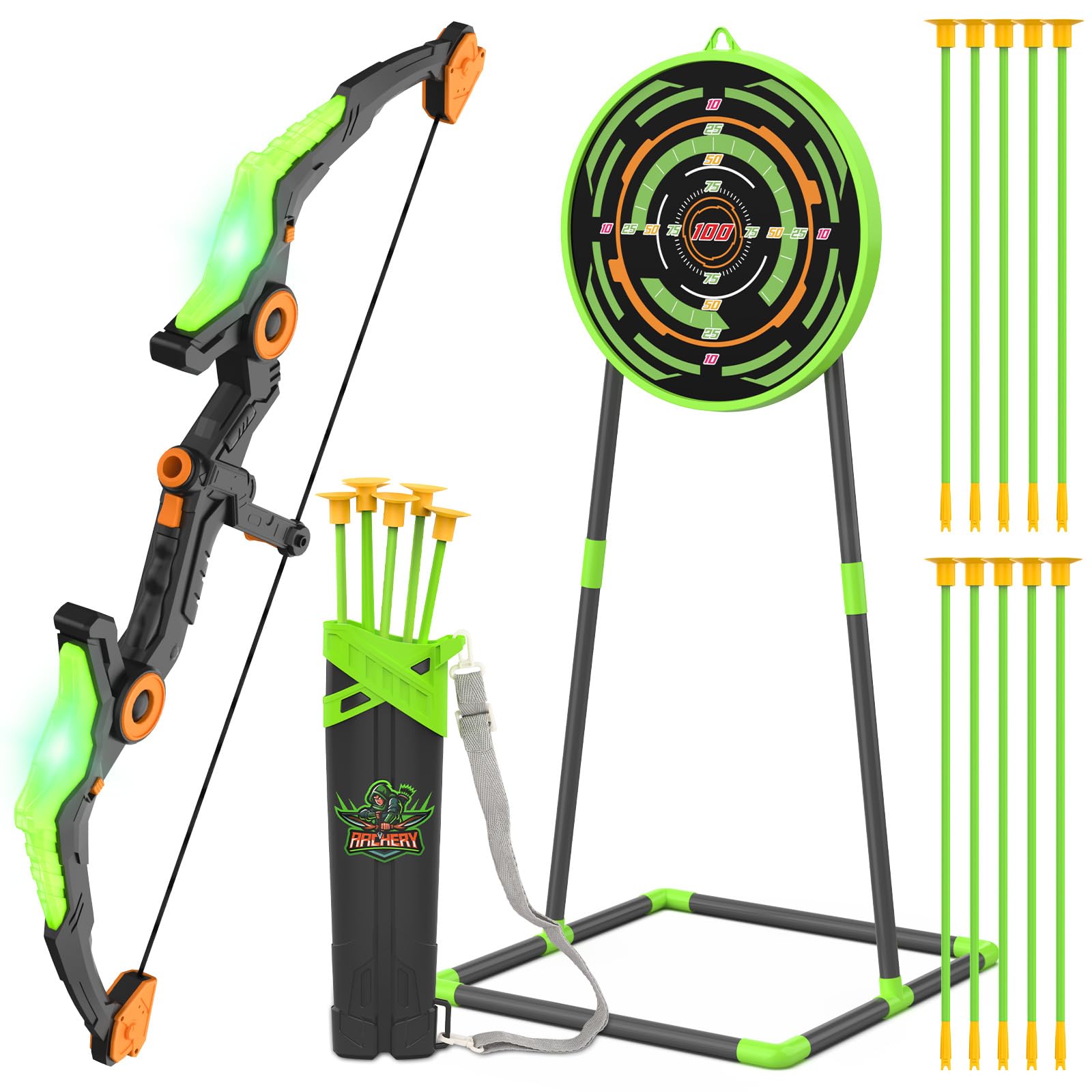 Kmuxilal kids bow with LED illumination for engaging indoor and outdoor play