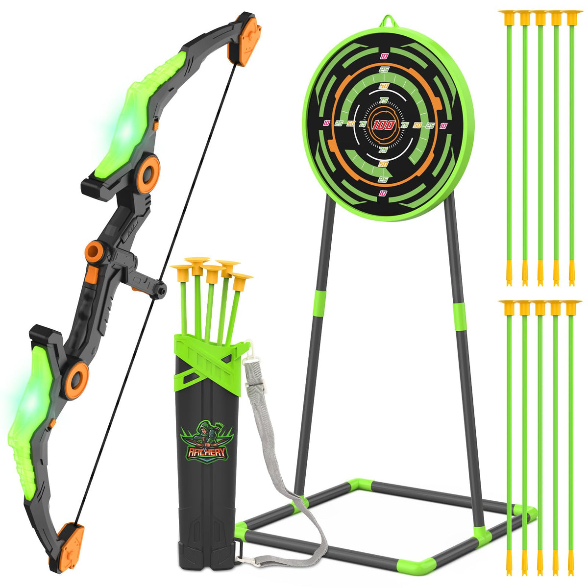 Kmuxilal kids bow with LED illumination for engaging indoor and outdoor play