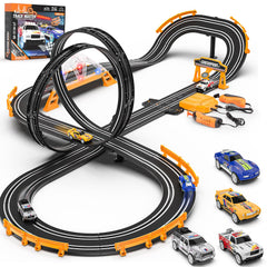 Kmuxilal slot track with an overpass bridge for dramatic racing moments