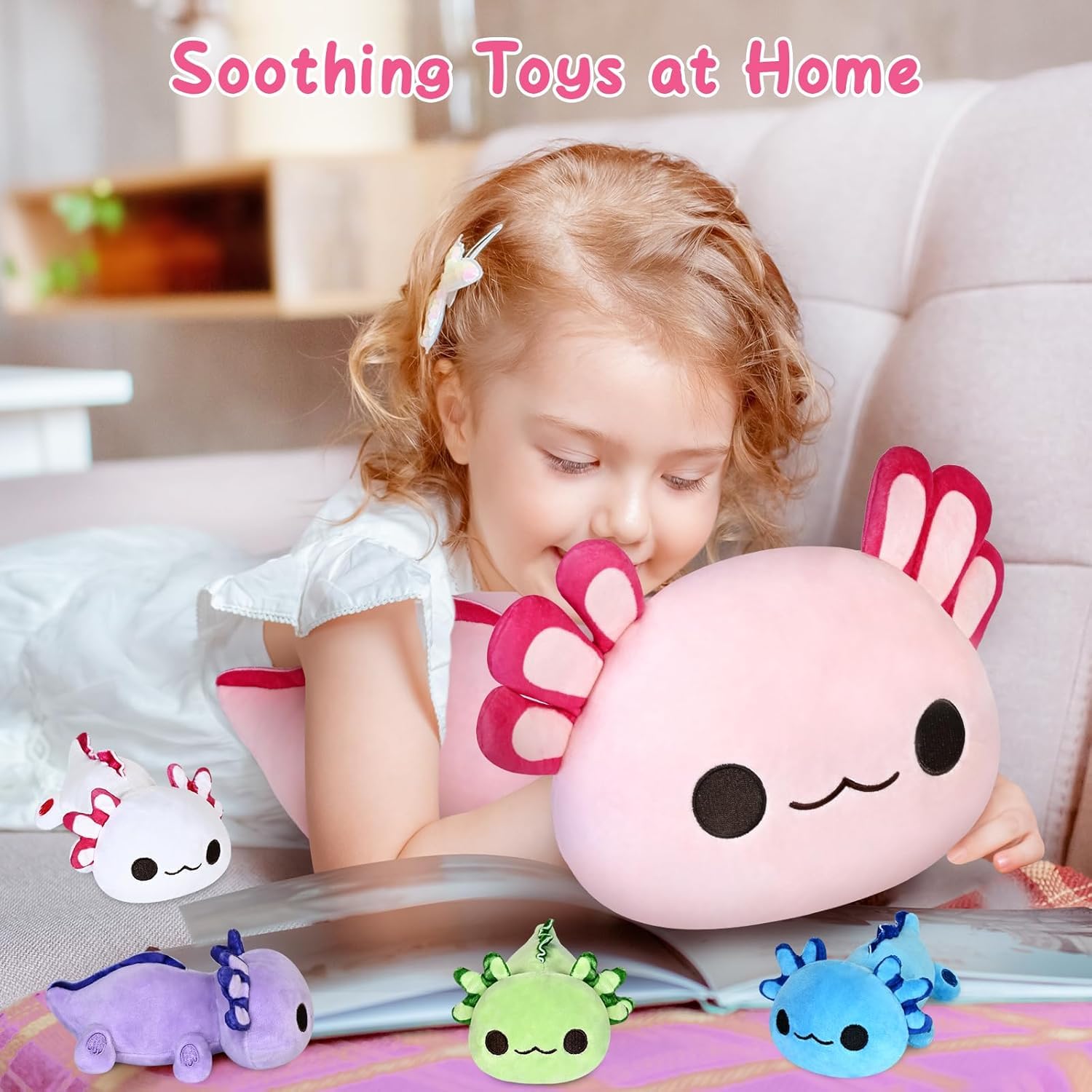 KMUYSL axolotl baby plush blue ideal travel companion