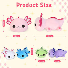 KMUYSL axolotl baby plush white gentle family set