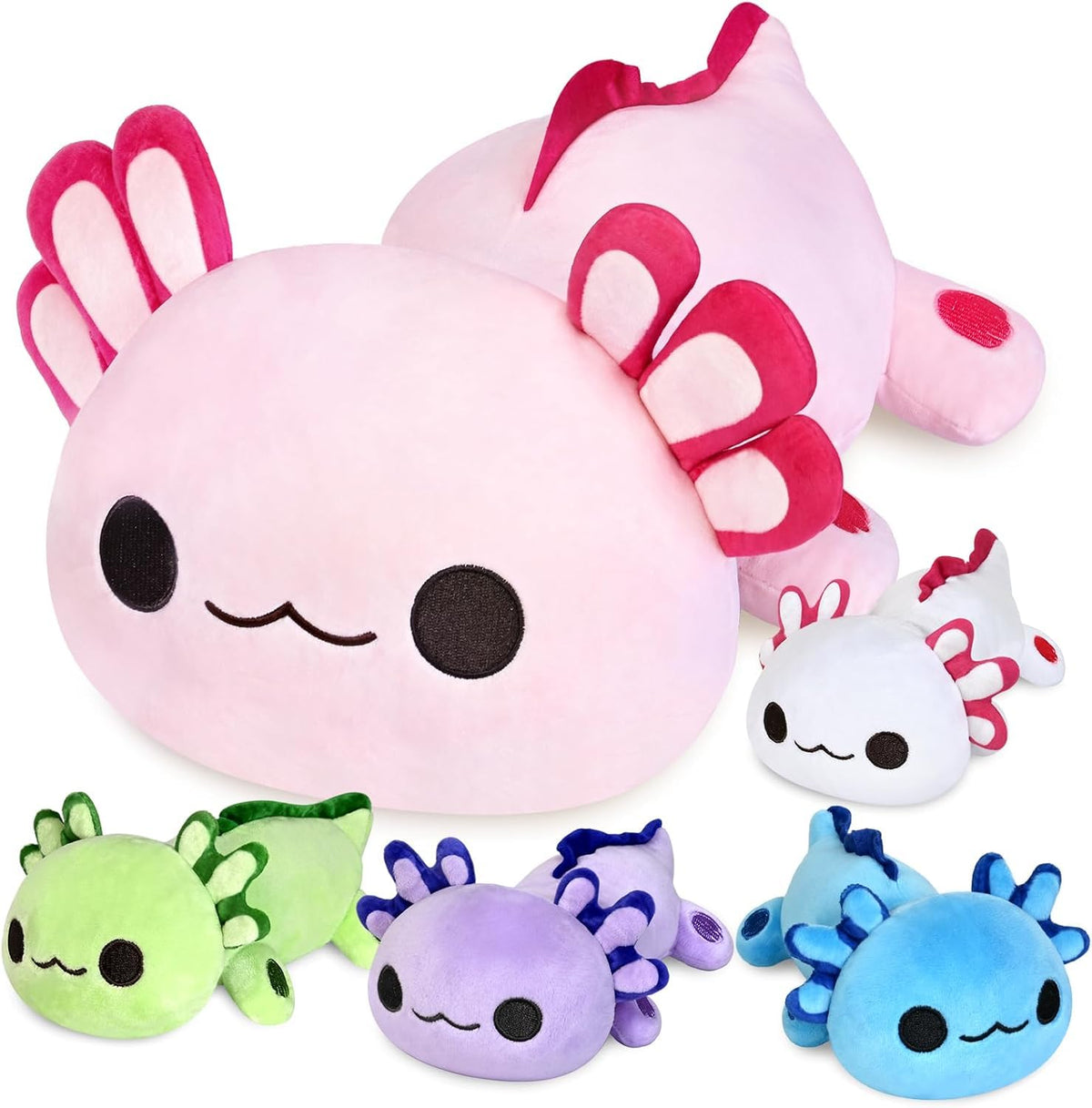 KMUYSL axolotl mommy plush with four babies in gift box for imaginative play