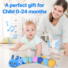 KMUYSL plush toy with rattle, crinkle and squeaker invites early sensory play