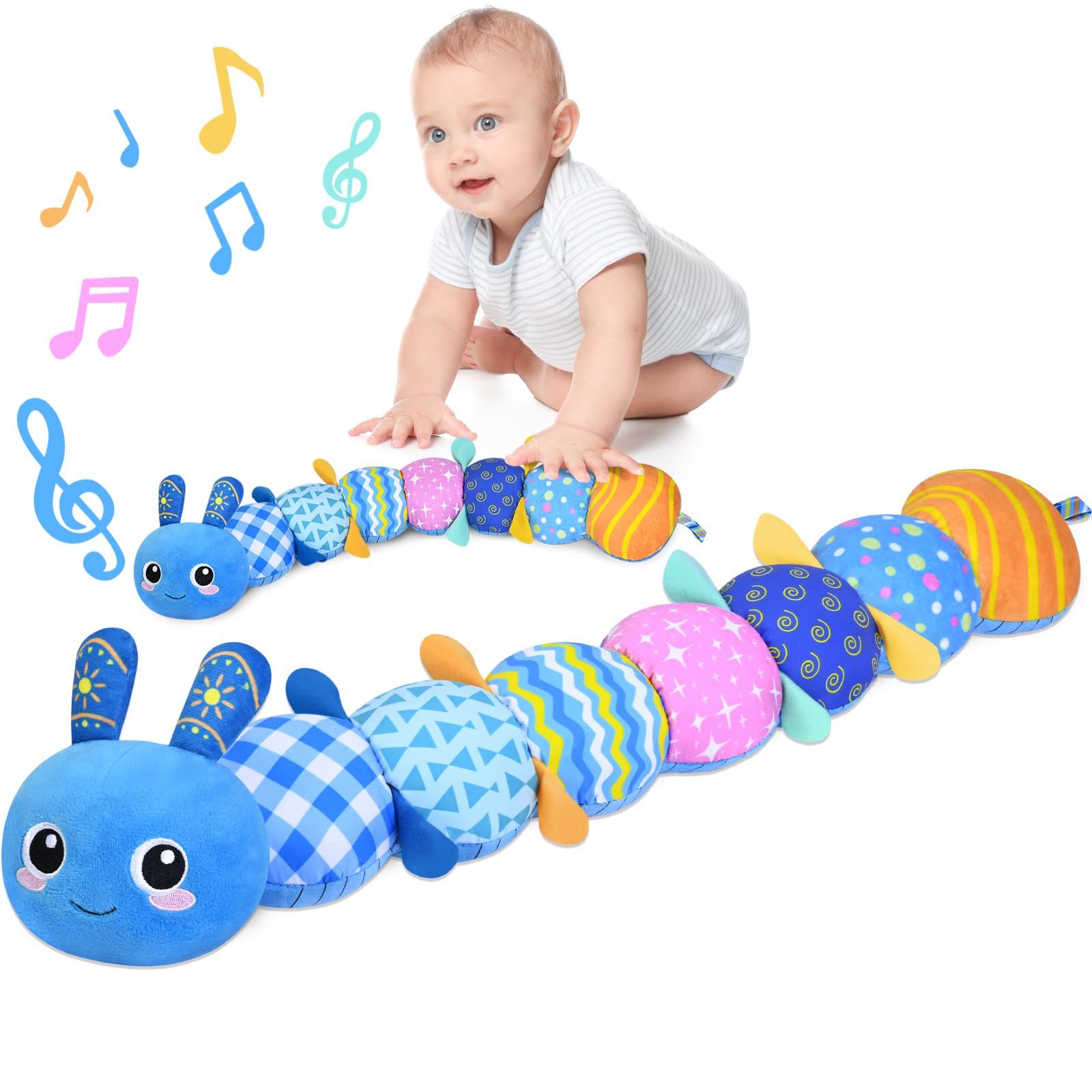 KMUYSL sensory animal toy with crinkle sounds boosts auditory and tactile exploration for infants