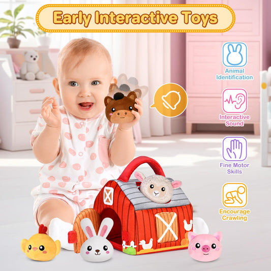 KMUYSL plush rabbit for grasping and sensory exploration.