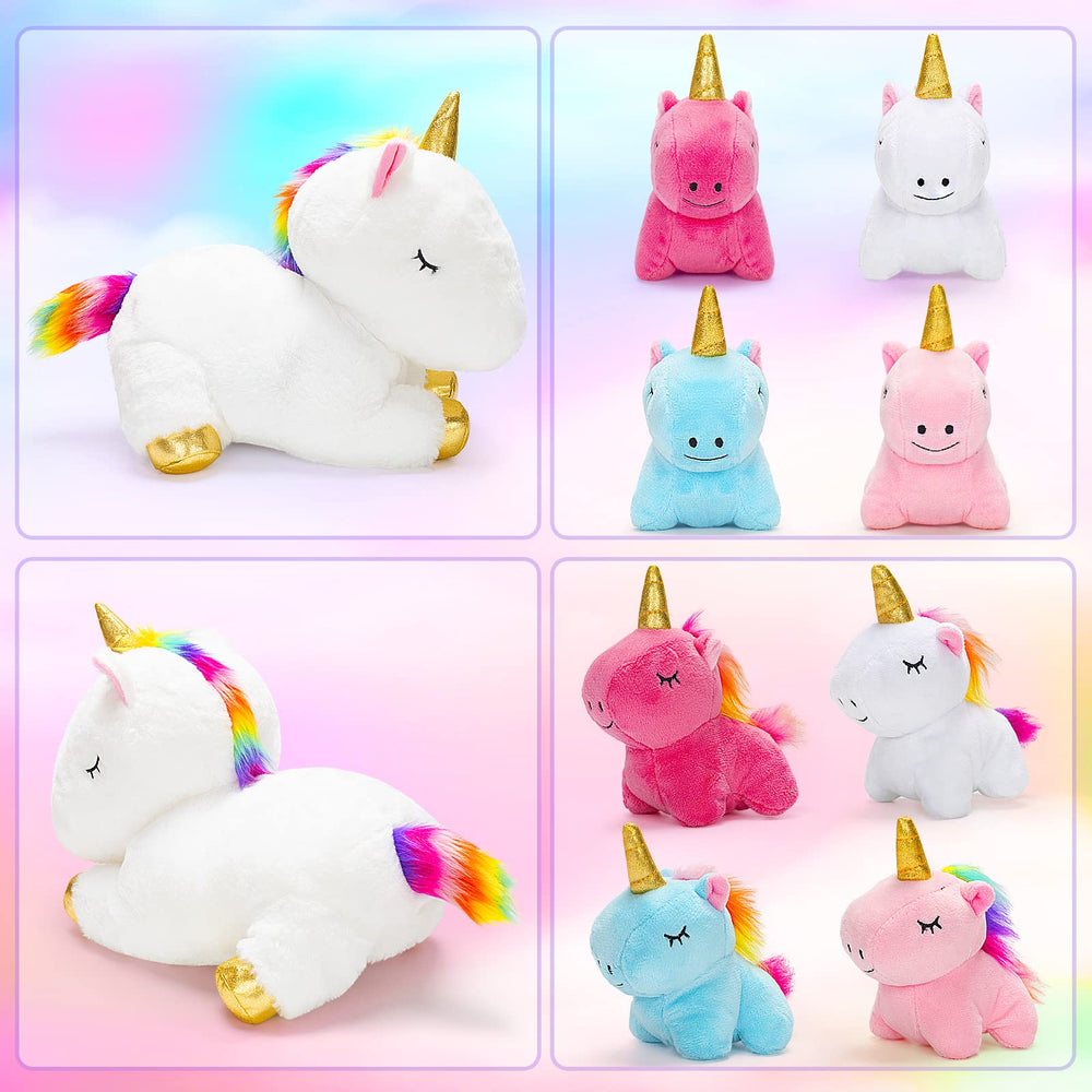 KMUYSL Golden horns and iridescent manes add magical appeal for pretend play.