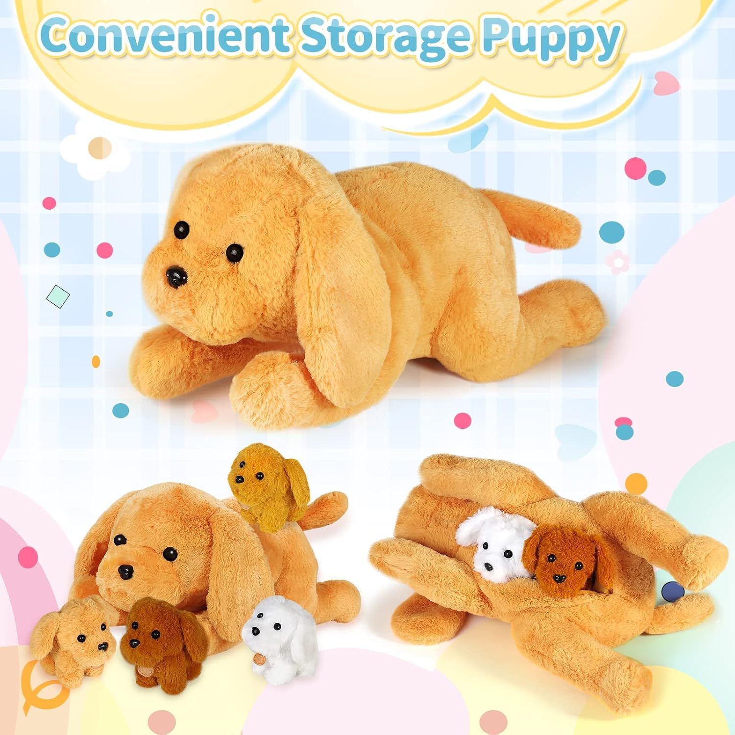 KMUYSL Soft plush fabrics invite gentle hugs on head, torso, and feet.