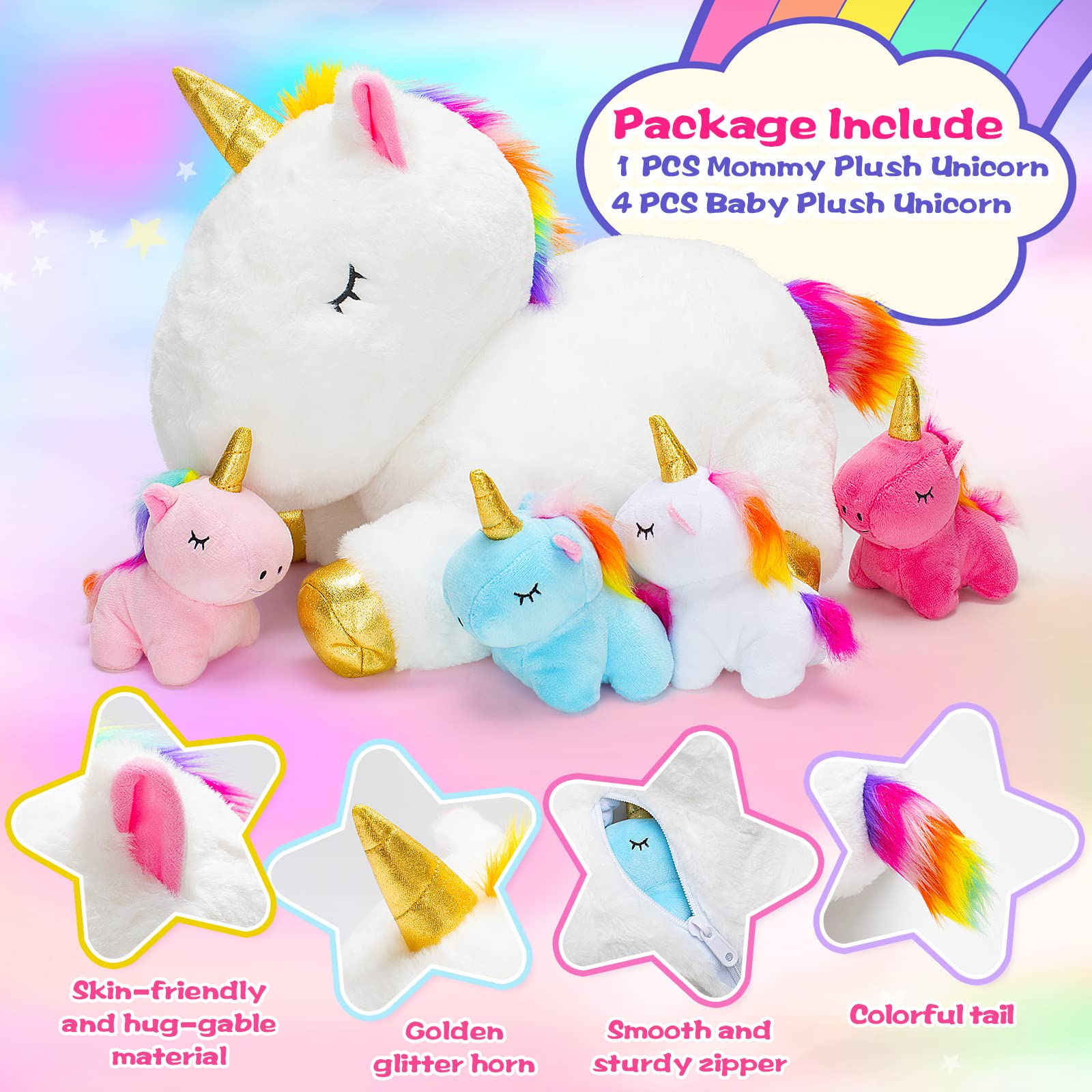 KMUYSL Ultra-soft plush fabric offers cozy hugs and kid-friendly texture.