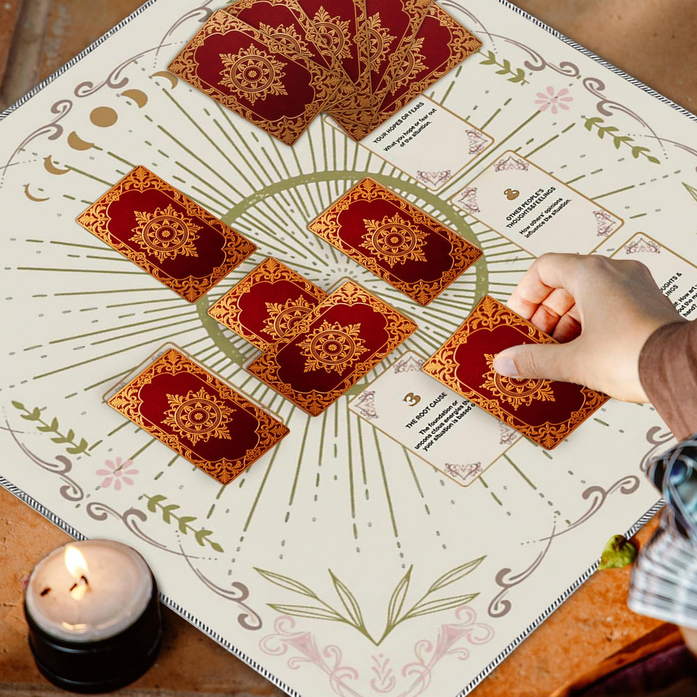 Knana altar cloth leaf motif elevates your reading space aesthetic.