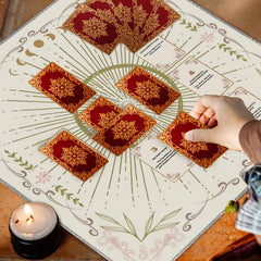 Knana altar cloth leaf motif elevates your reading space aesthetic.