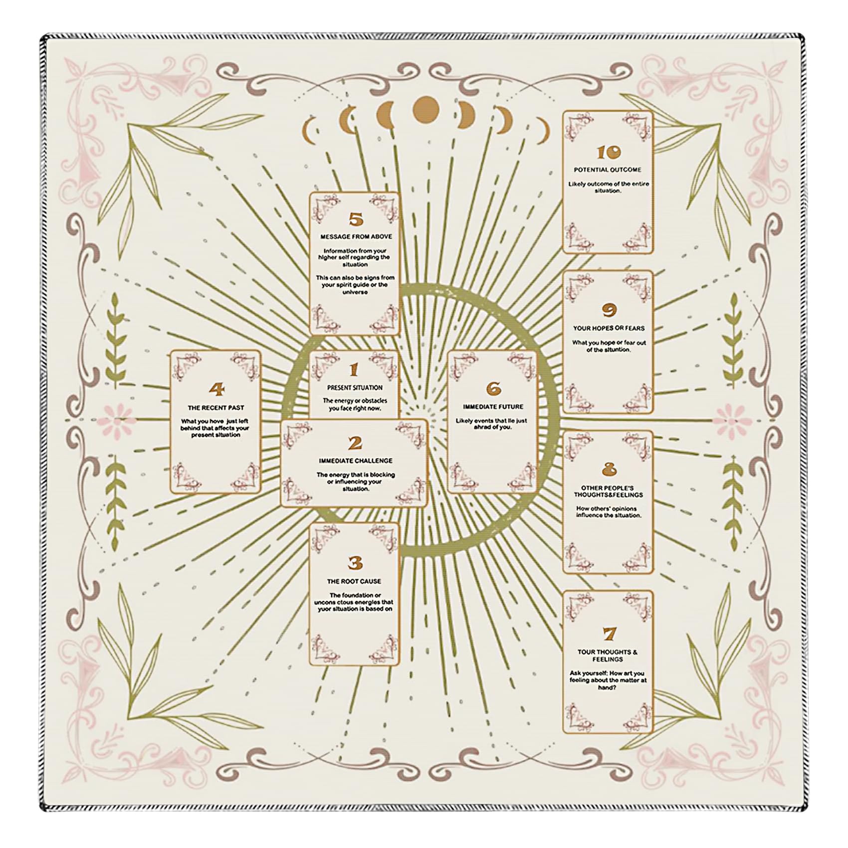 Knana altar cloth velvet tarot mat in white provides a clean base for readings.