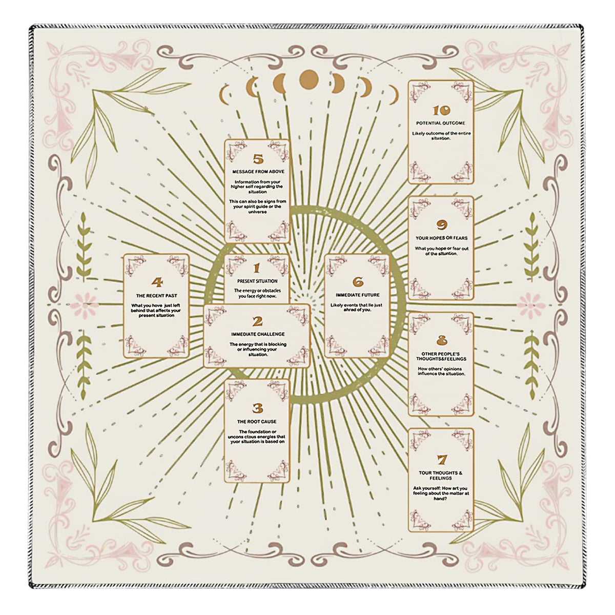 Knana altar cloth velvet tarot mat in white provides a clean base for readings.