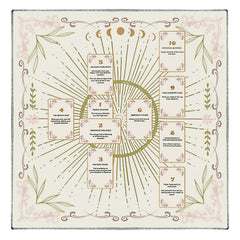 Knana altar cloth velvet tarot mat in white provides a clean base for readings.