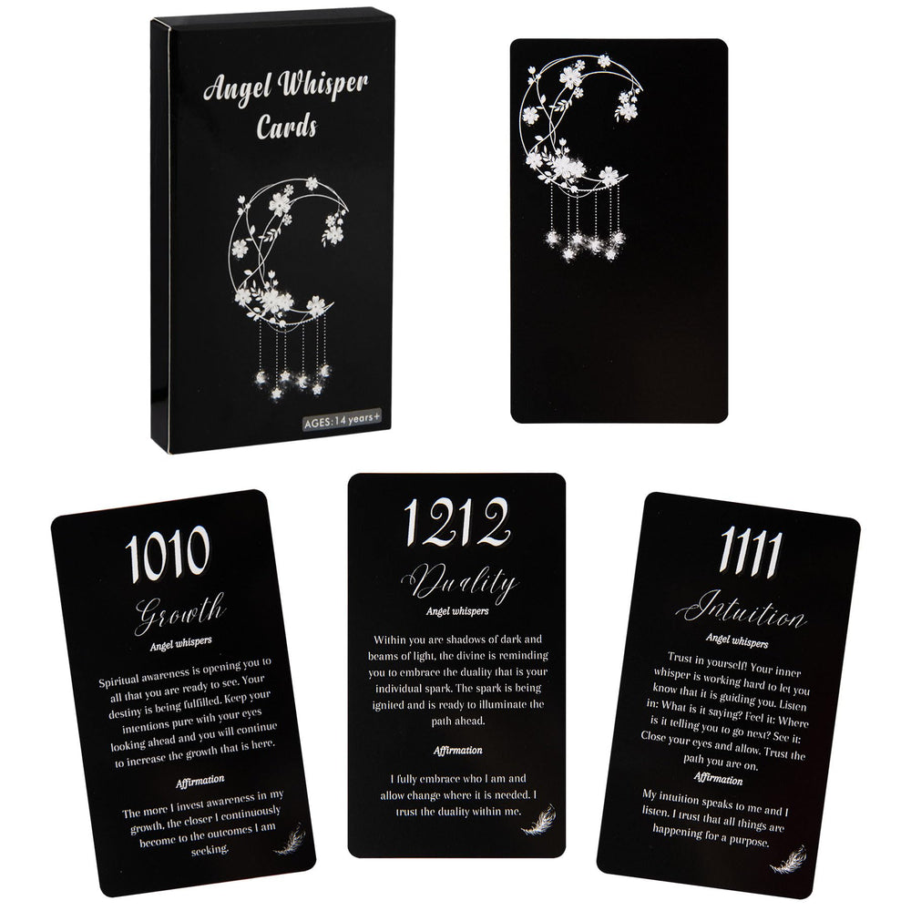 Knana Angel Numbers card deck front design signaling new beginnings for daily meditation.
