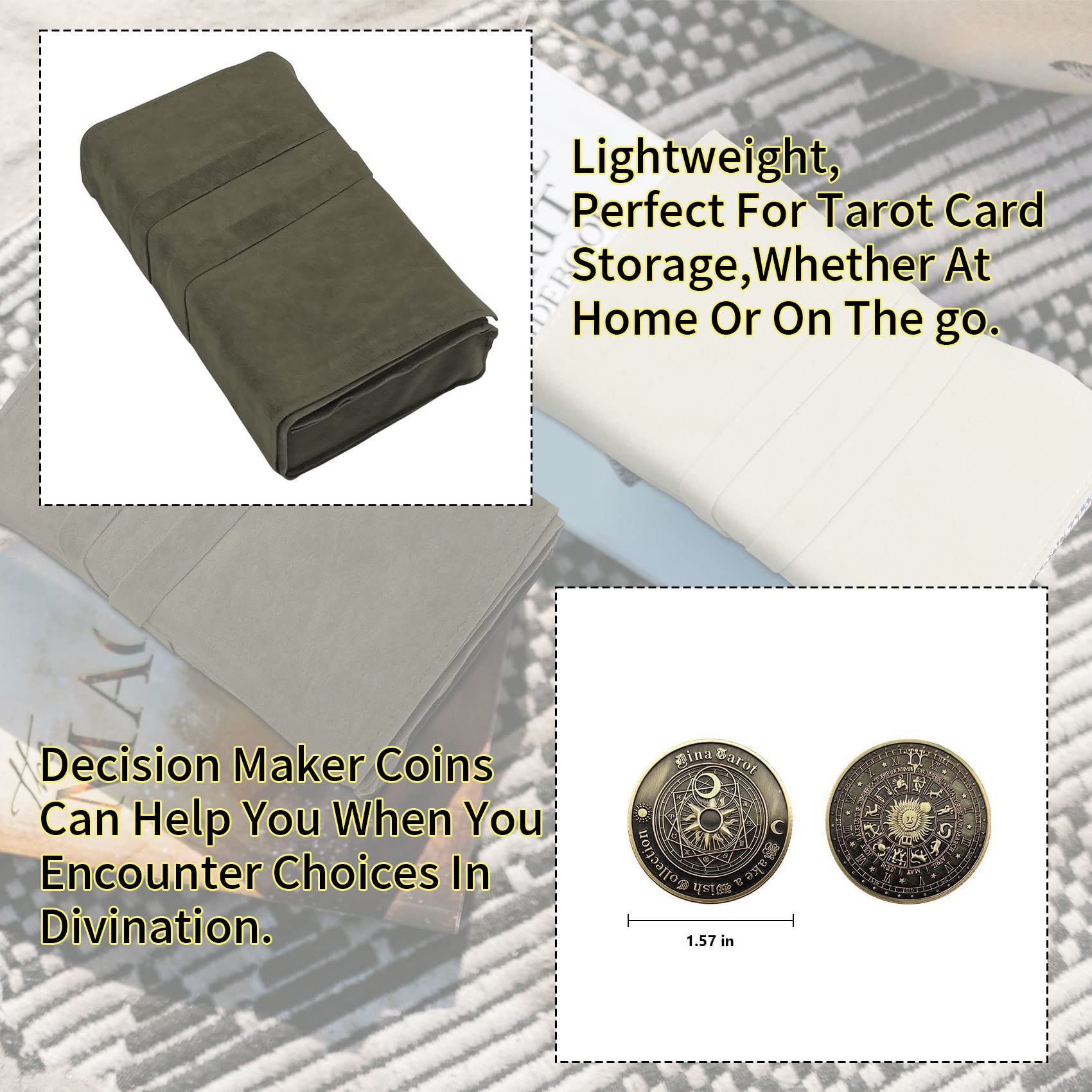 Knana decision maker coin with constellations aids quick divination prompts