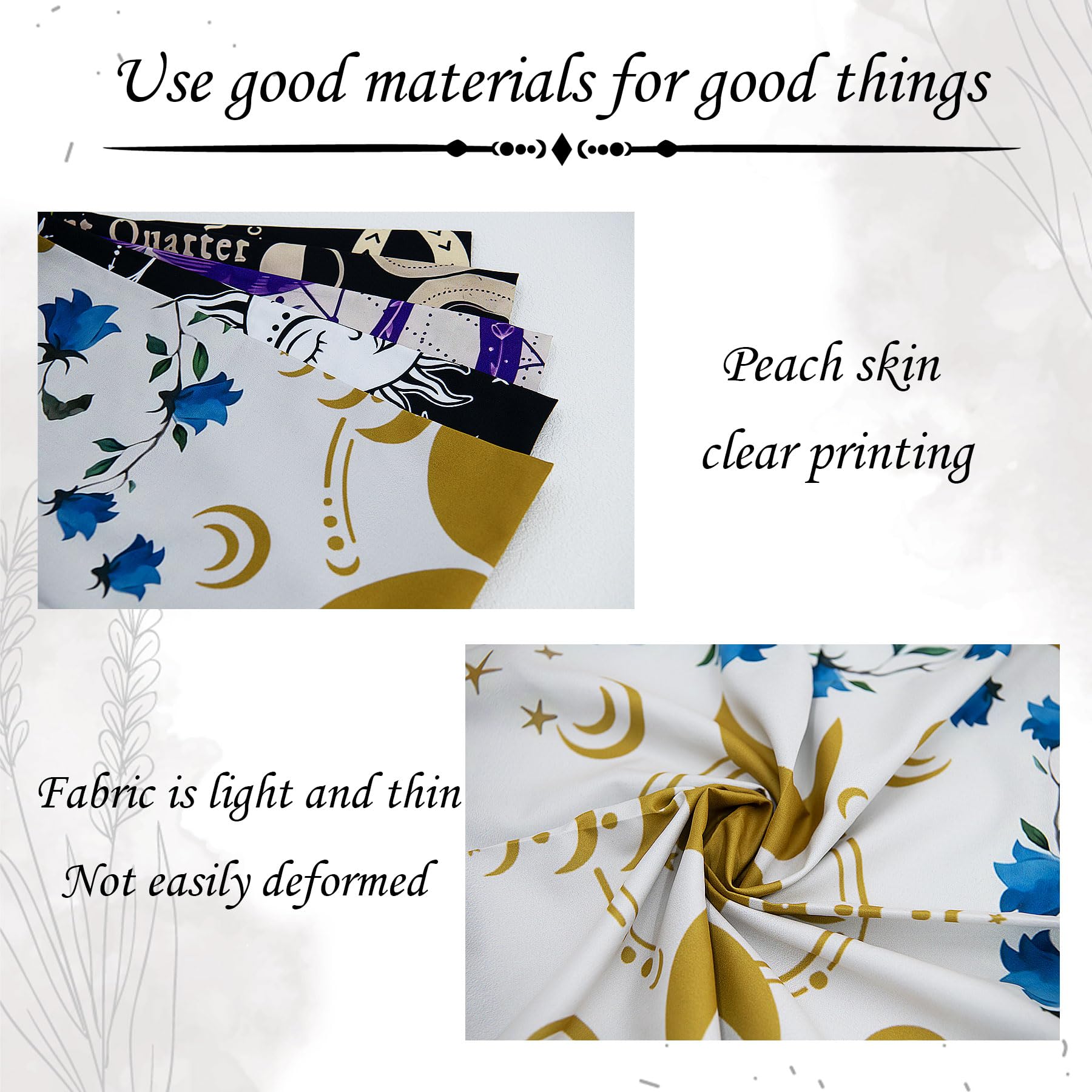 Knana tarot altar cloth pattern details add energy and wisdom to sessions.