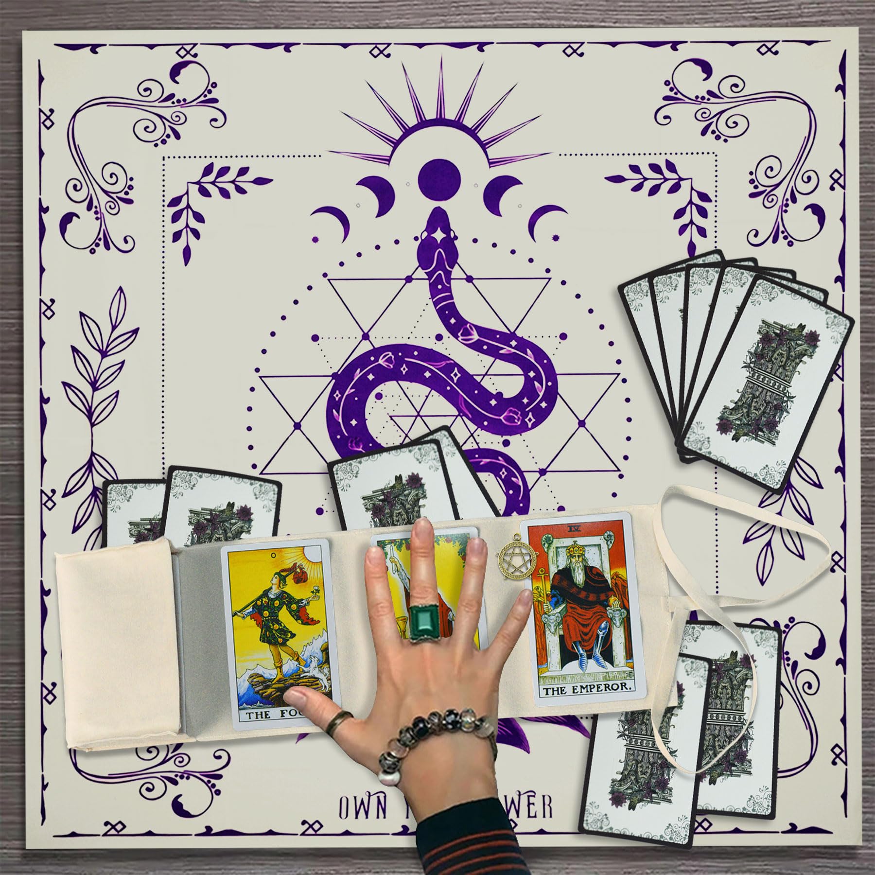 Knana purple snake embroidery adds mystic style to your setup.