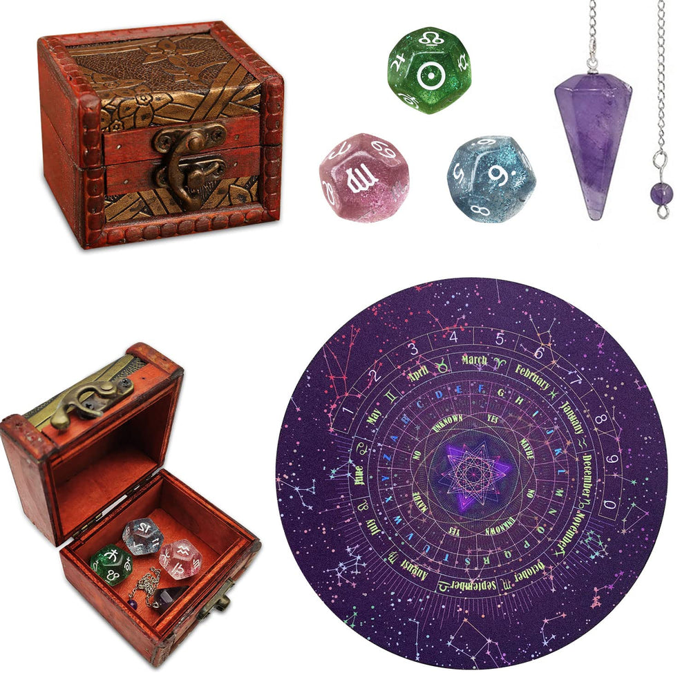Knana tarot dice set with resin engravings for intuitive divination practice
