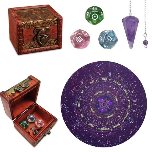 Knana tarot dice set with resin engravings for intuitive divination practice