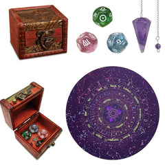 Knana tarot dice set with resin engravings for intuitive divination practice