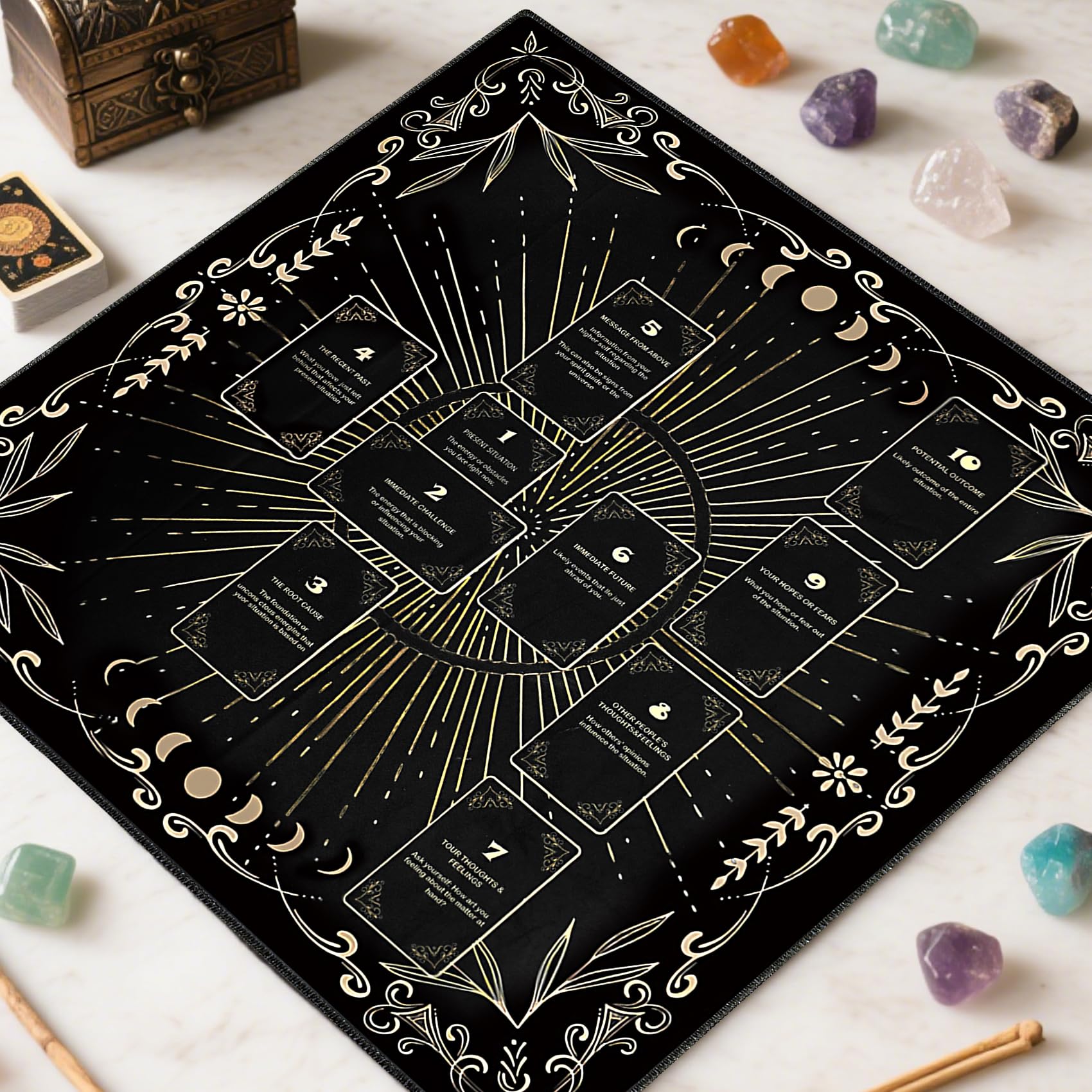Knana tarot tablecloth adds decorative ritual elements to your practice.