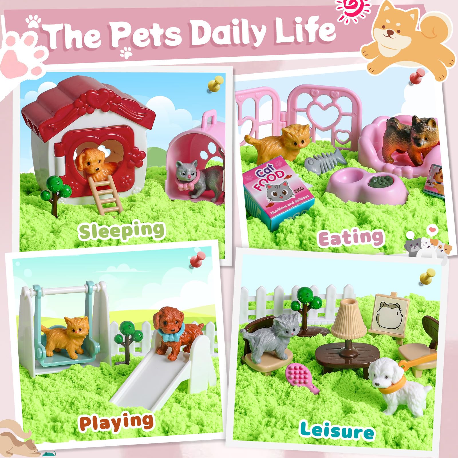 KNASON dog house creates cozy pet-themed pretend play scenes