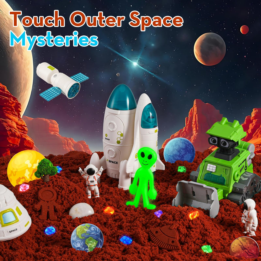 KNASON glow-in-the-dark aliens and gems, captivating nighttime play