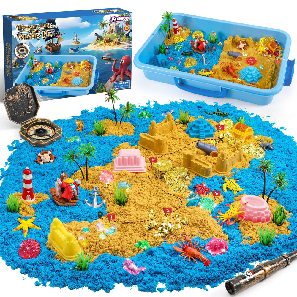 KNASON pirate treasure bin open for imaginative play