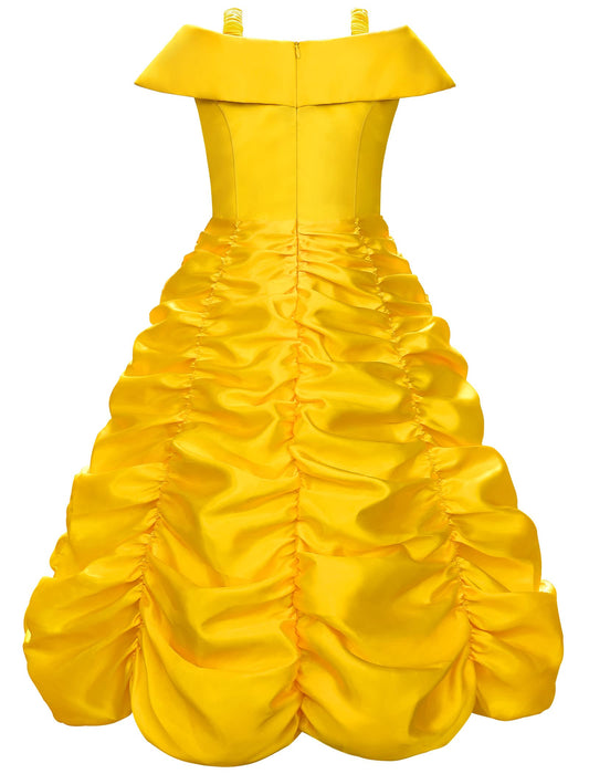 Knemmy off-shoulder princess dress with strappy detail for parties
