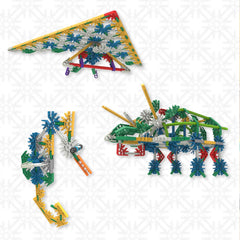 Colorful rods and connectors from K'NEX 100 Model Building Set boost spatial reasoning