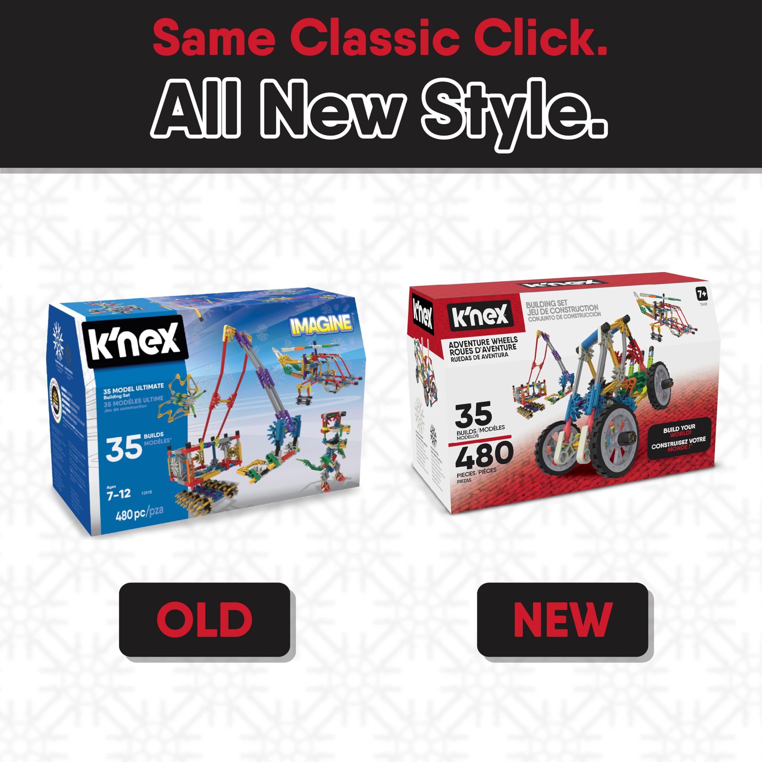 K'NEX Adventure Wheels collection of 35 possible models with guides
