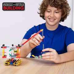 K'NEX Adventure Wheels truck model shown in motion for hands-on play