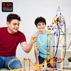 K'NEX Amazin' 8 Coaster parts highlight snap-together precision and sturdy construction