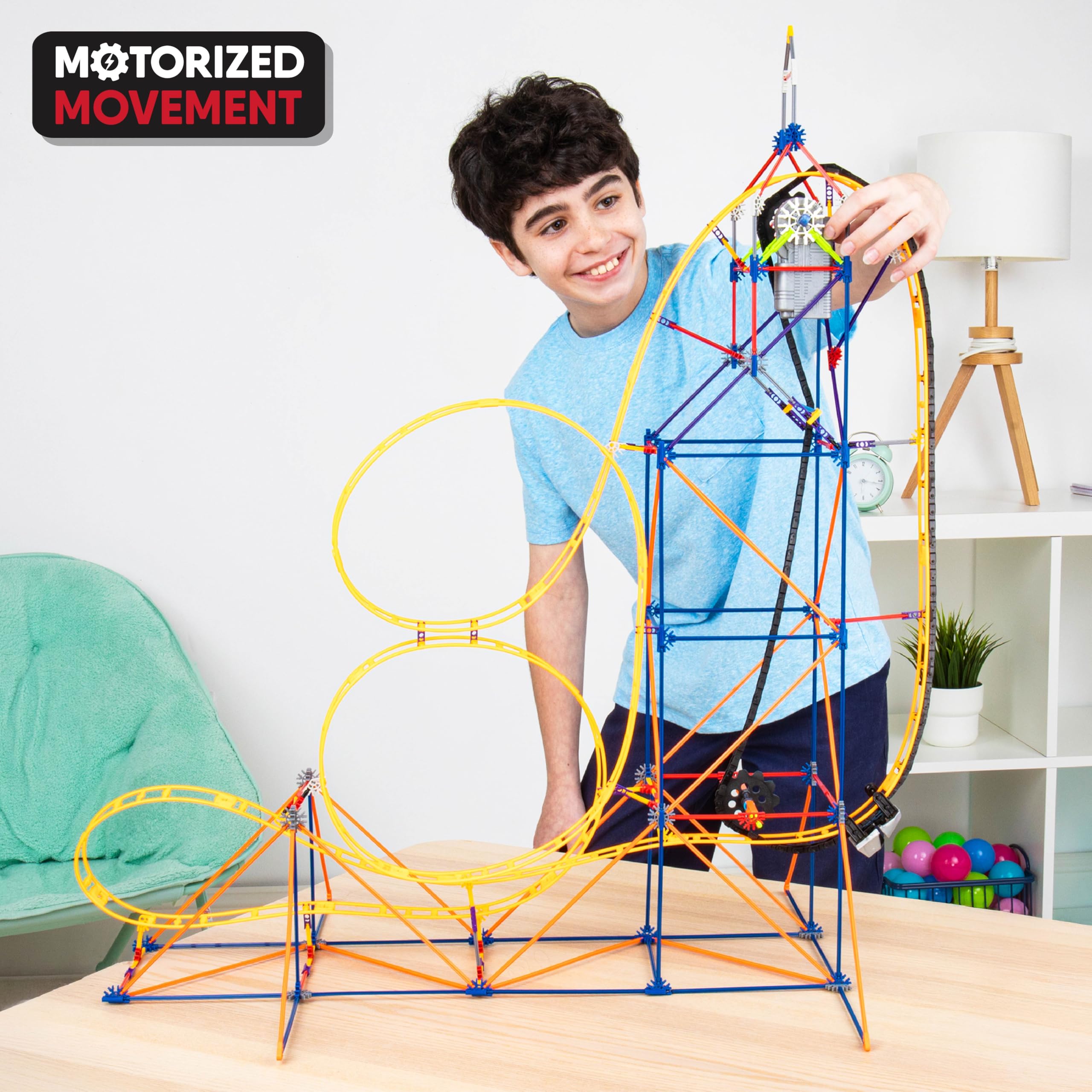 K'NEX Amazin' 8 Coaster track and car illustrate a real working roller coaster
