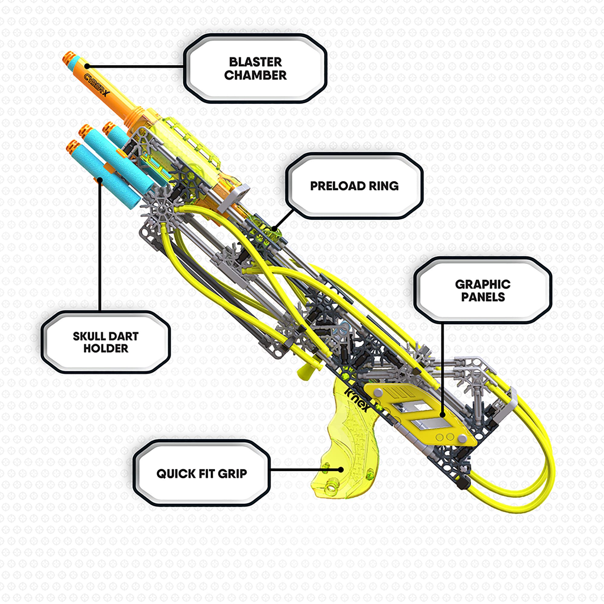 K'NEX Cyber-X C5 Neostrike 176-piece set supports STEM play