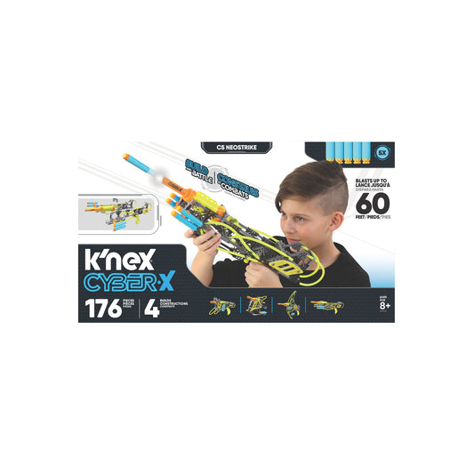 K'NEX Cyber-X C5 Neostrike foam darts for safe indoor battles