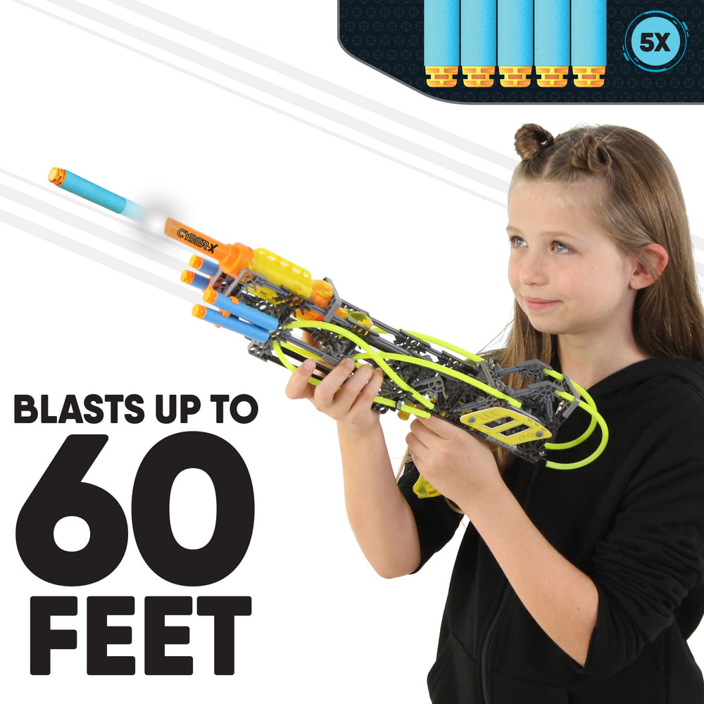 K'NEX Cyber-X C5 Neostrike four build templates inspire creativity