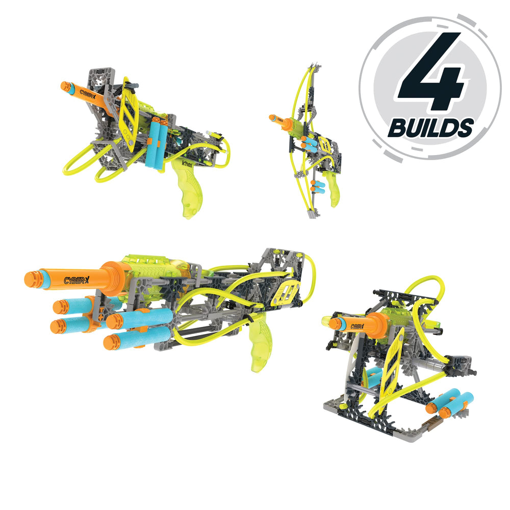 K'NEX Cyber-X C5 Neostrike rod-locks secure the blaster during play